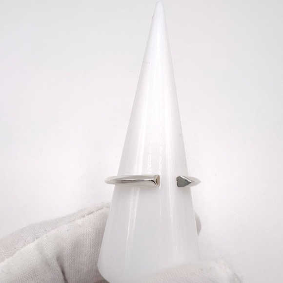 Sale $12 Firm! .925 Sterling Silver Heart Open Ended Ring - Picture 17 of 17